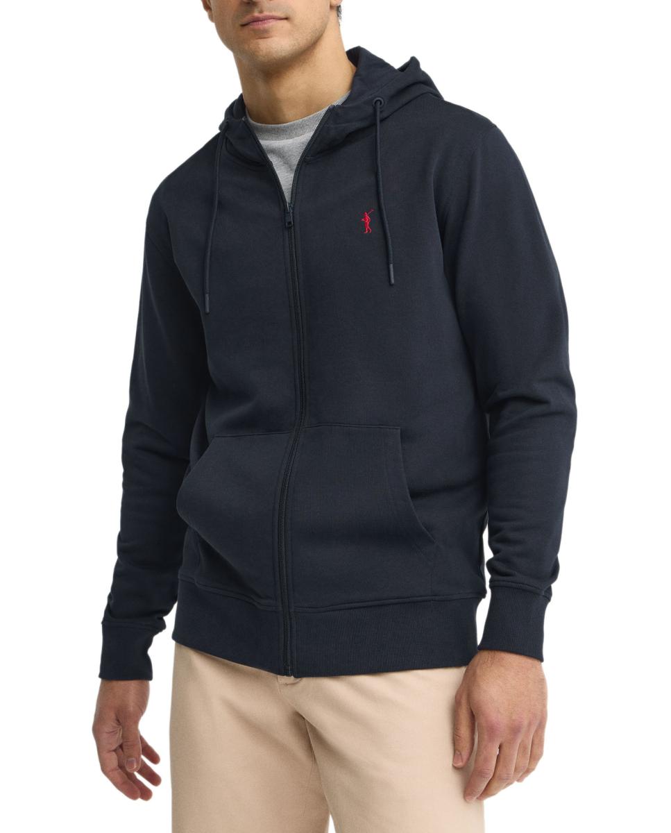 Imagen 0 de Sudadera de hombre de corte regular con capucha, cremallera completa y bolsillos