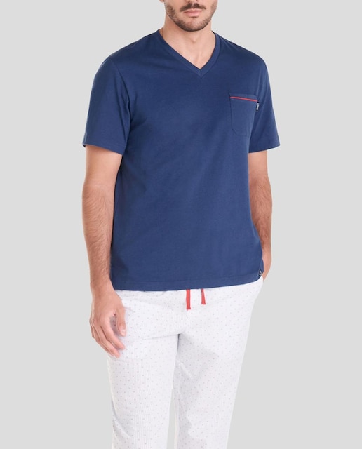 Imagen 0 de Pijama largo de hombre top tejido liso