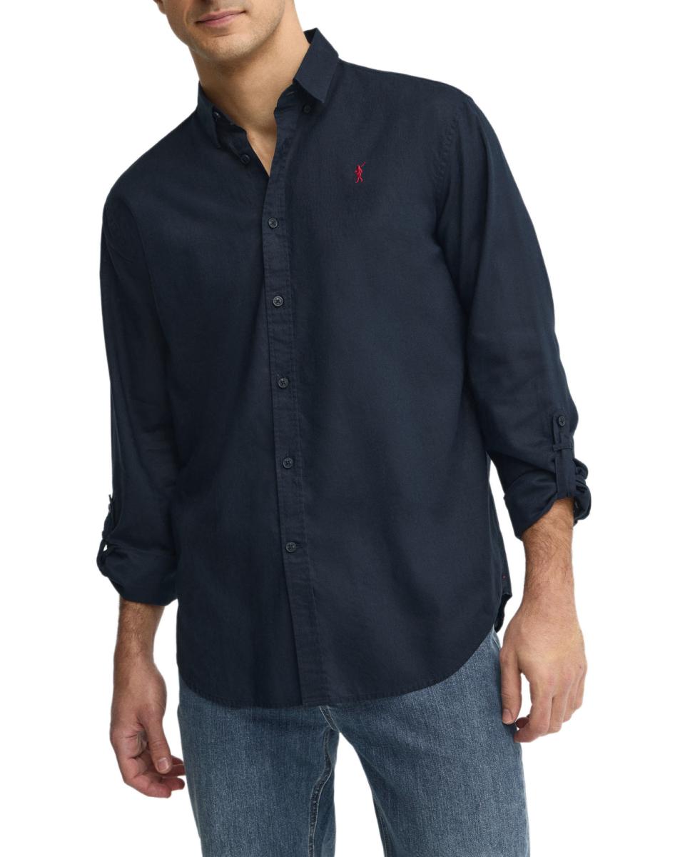 Imagen 0 de Camisa de manga larga para hombre, con corte regular