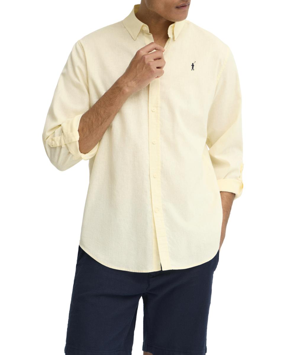 Imagen 0 de Camisa de manga larga para hombre, con corte regular