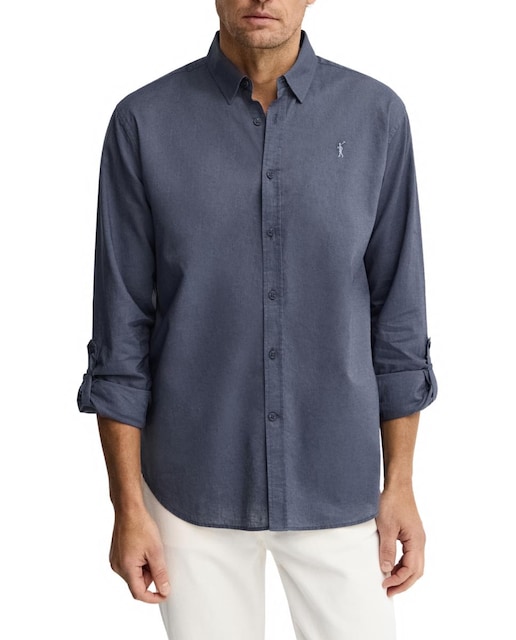 Imagen 0 de Camisa de manga larga para hombre, con corte regular