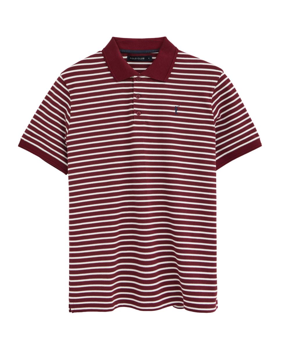 Imagen 0 de Polo de hombre de manga corta con corte regular que resalta por su diseño a rayas