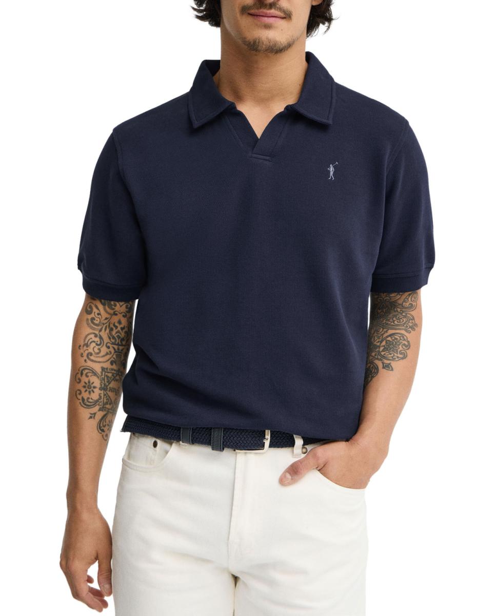 Imagen 0 de Polo de hombre de manga corta, con cuello sin botones