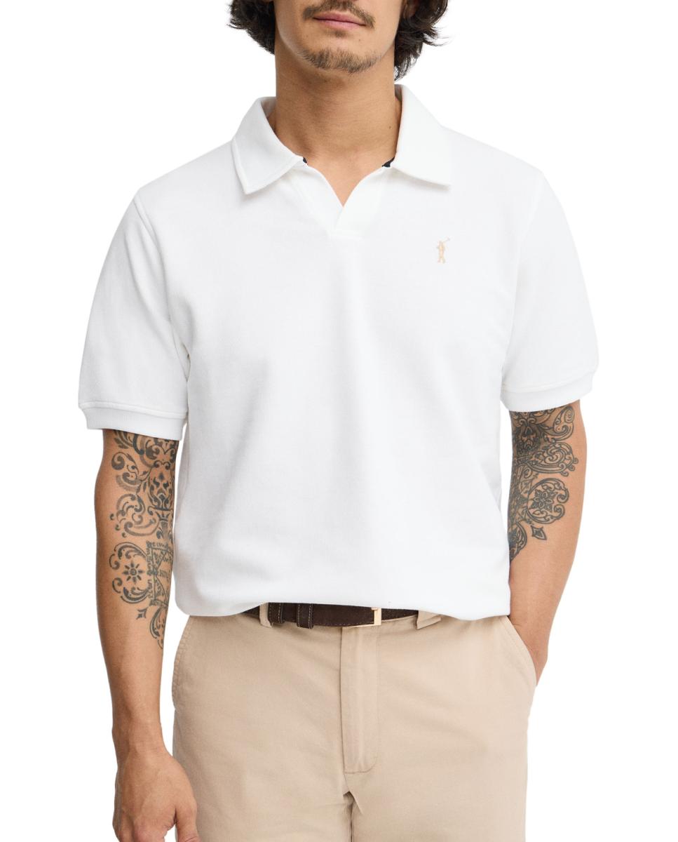 Imagen 0 de Polo de hombre de manga corta, con cuello sin botones