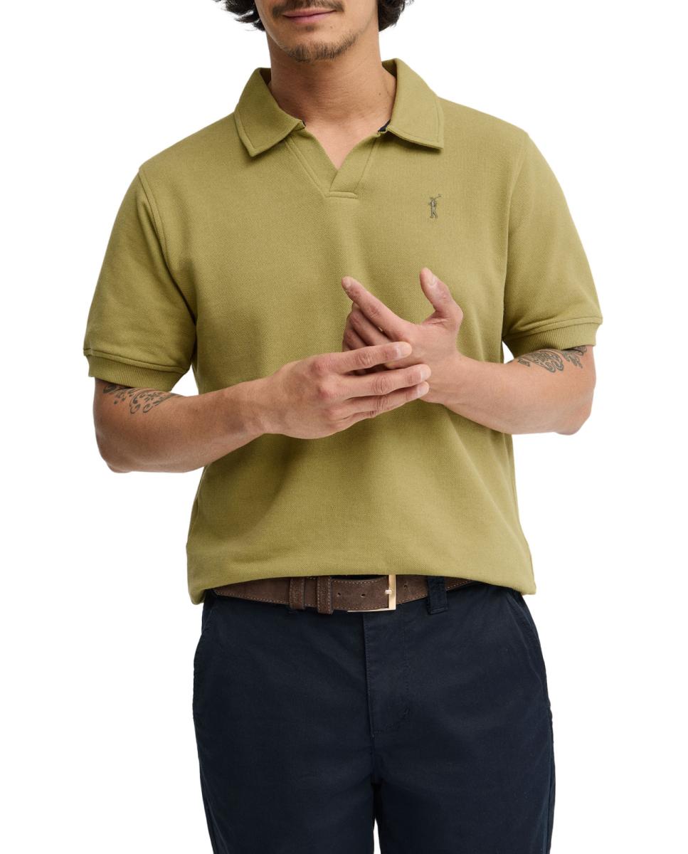 Imagen 0 de Polo de hombre de manga corta, con cuello sin botones