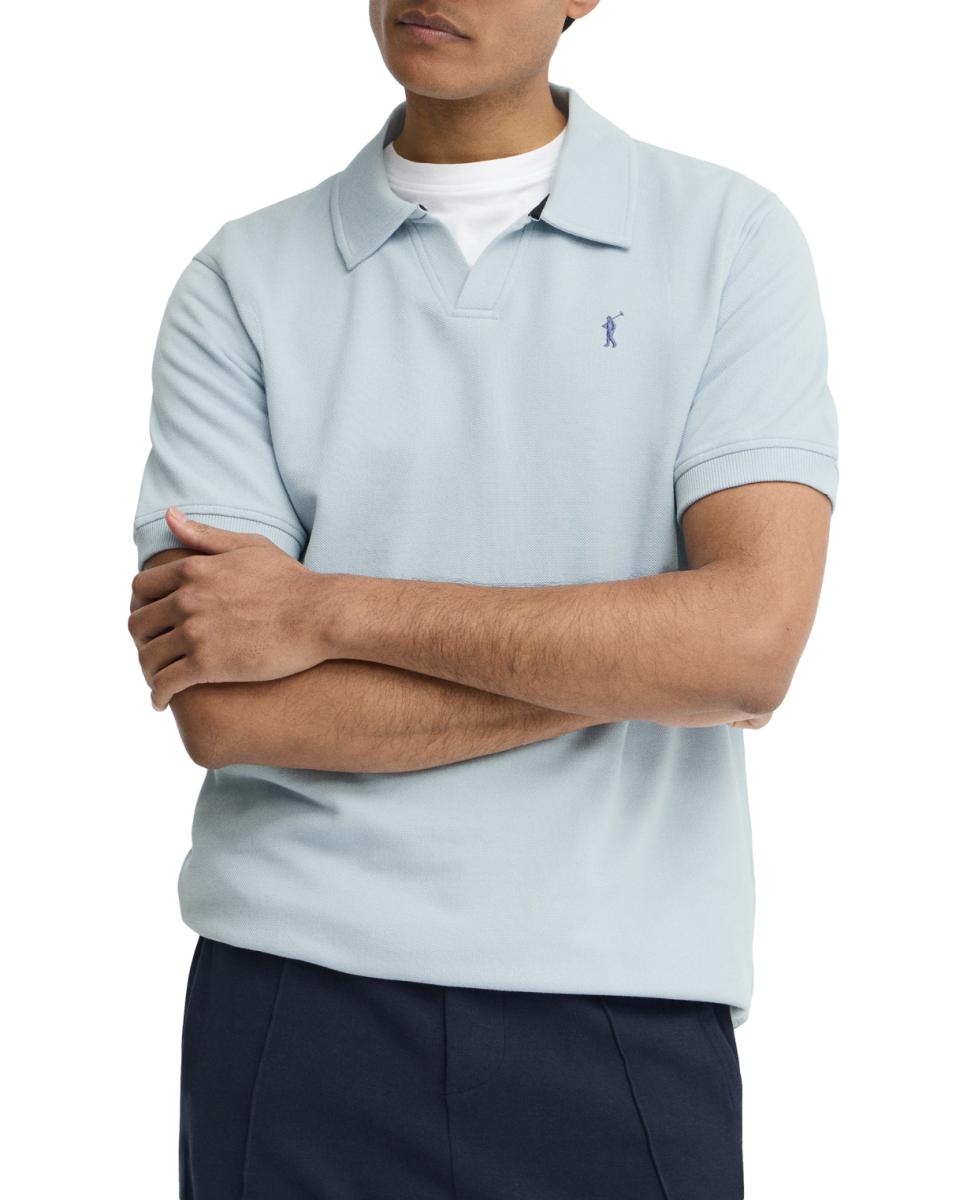 Imagen 0 de Polo de hombre de manga corta, con cuello sin botones