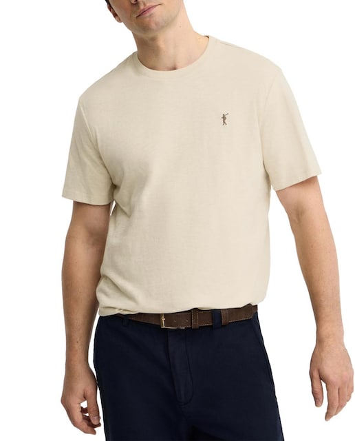 Imagen 0 de Camiseta de hombre de manga corta con cuello redondo y corte holgado