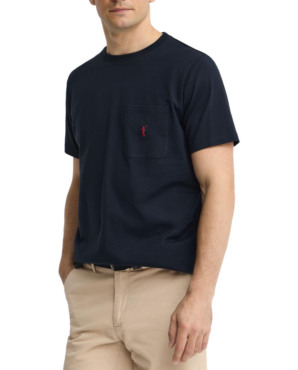 Imagen 0 de Camiseta de hombre de manga corta, con cuello redondo y corte recto