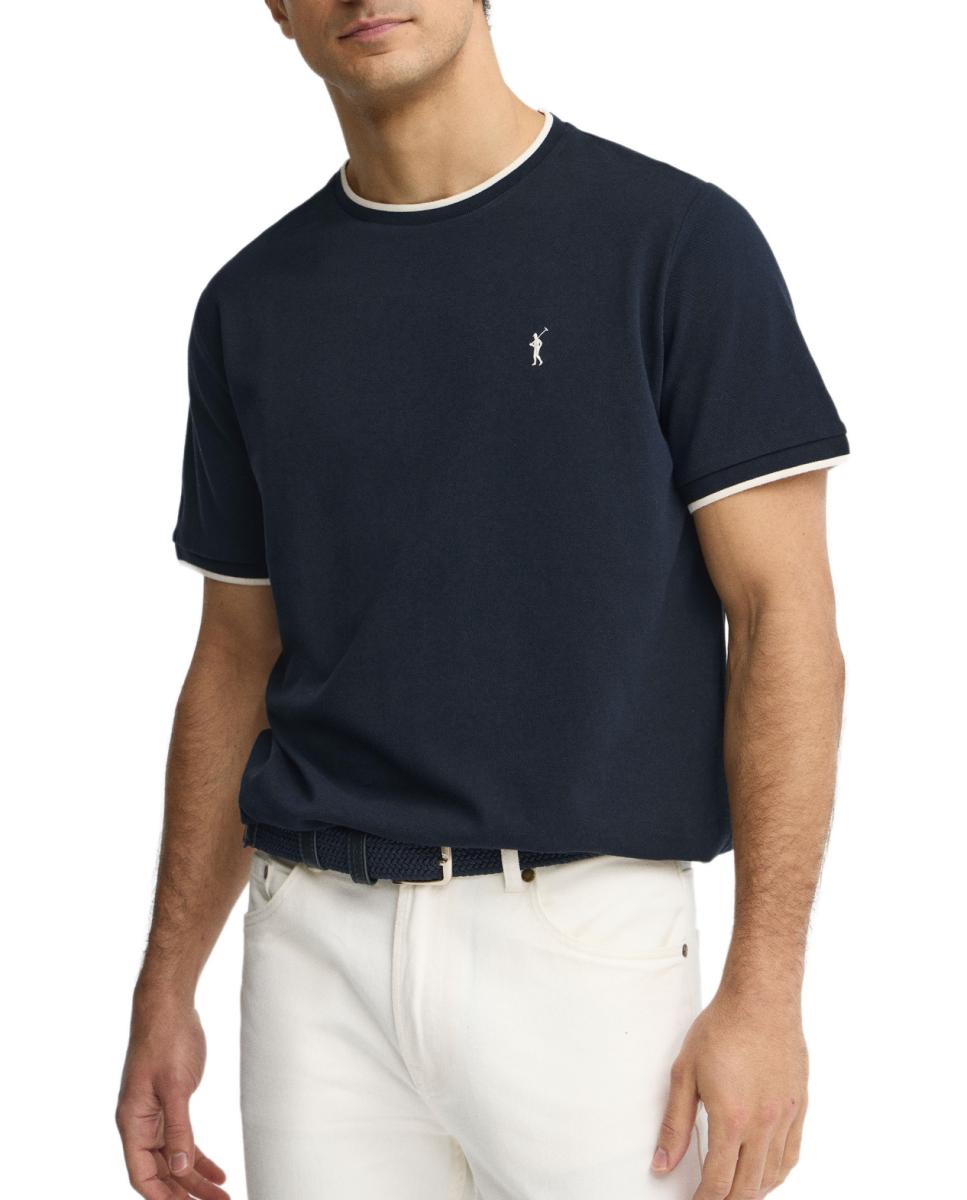Imagen 0 de Camiseta de hombre de manga corta, cuello redondo y corte recto