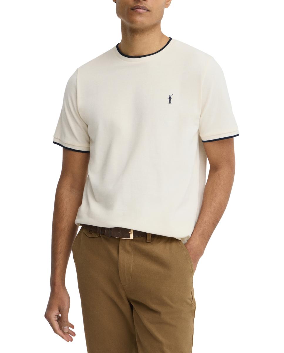 Imagen 0 de Camiseta de hombre de manga corta, cuello redondo y corte recto