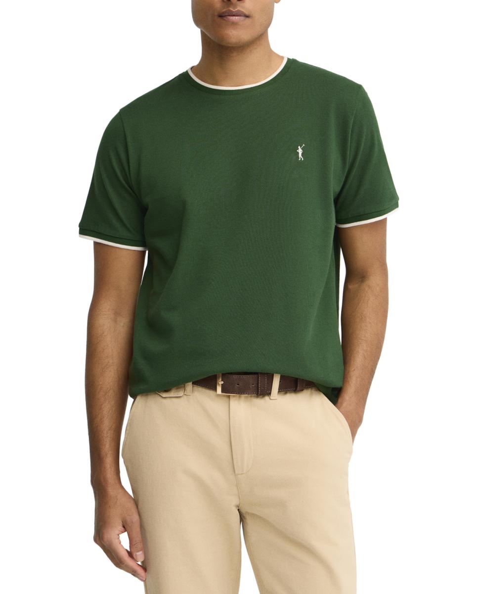 Imagen 0 de Camiseta de hombre de manga corta, cuello redondo y corte recto