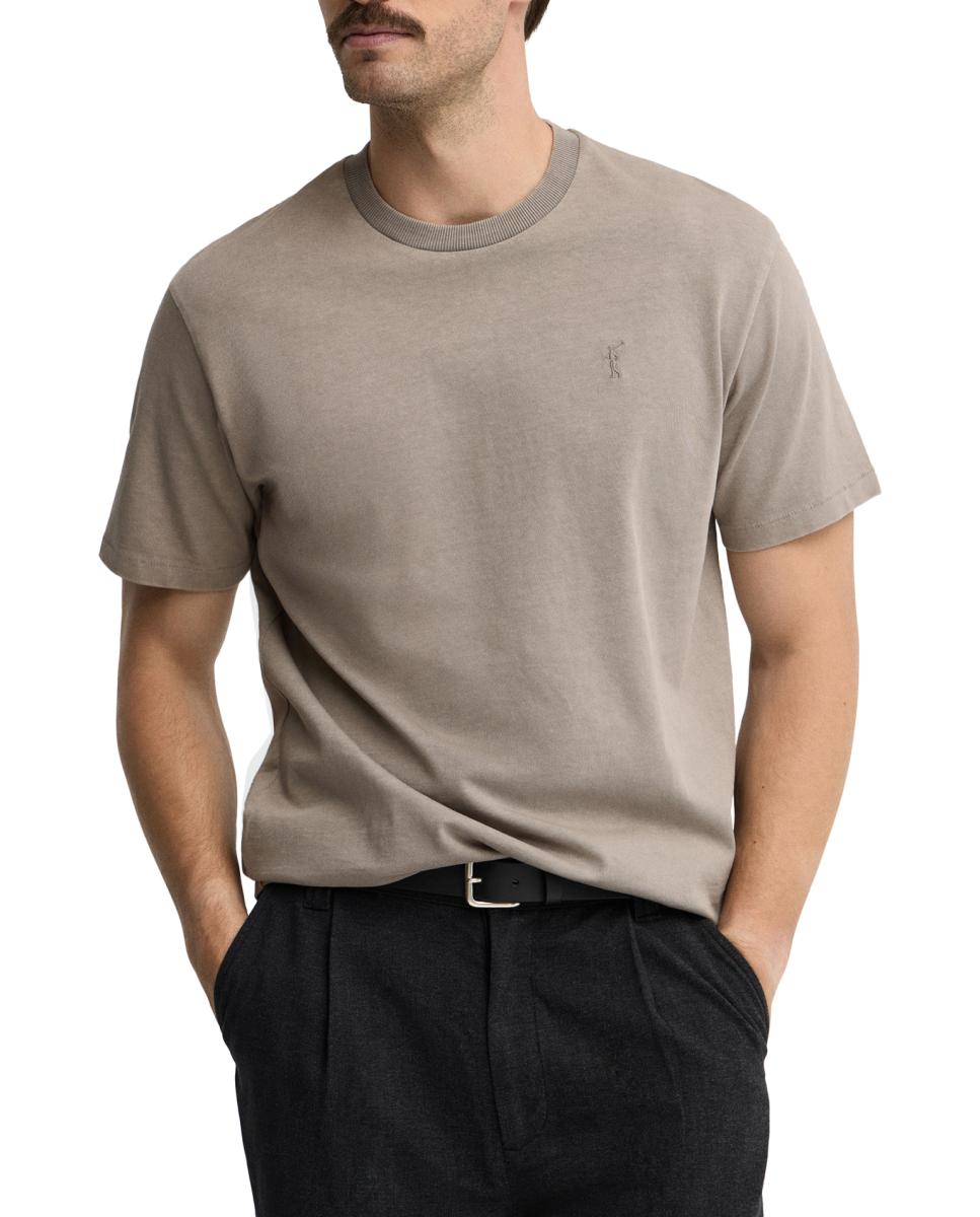 Imagen 0 de Camiseta de hombre de corte amplio con cuello redondo y manga corta