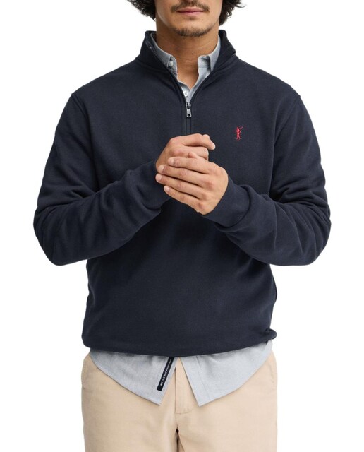 Imagen 0 de Sudadera de hombre con corte regular, cuello alto y cremallera