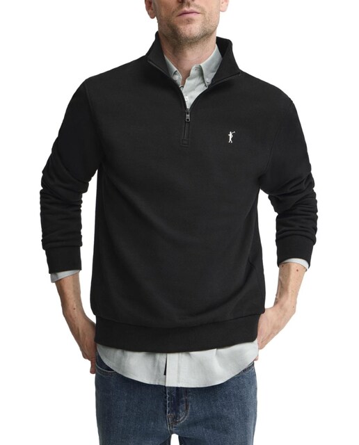 Imagen 0 de Sudadera de hombre con corte regular, cuello alto y cremallera