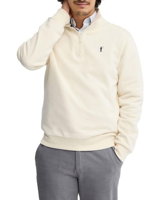 Imagen 0 de Sudadera de hombre con corte regular, cuello alto y cremallera