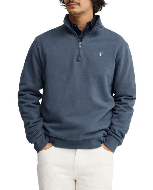 Imagen 0 de Sudadera de hombre con corte regular, cuello alto y cremallera