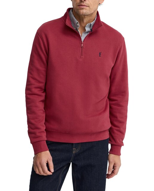 Imagen 0 de Sudadera de hombre con corte regular, cuello alto y cremallera