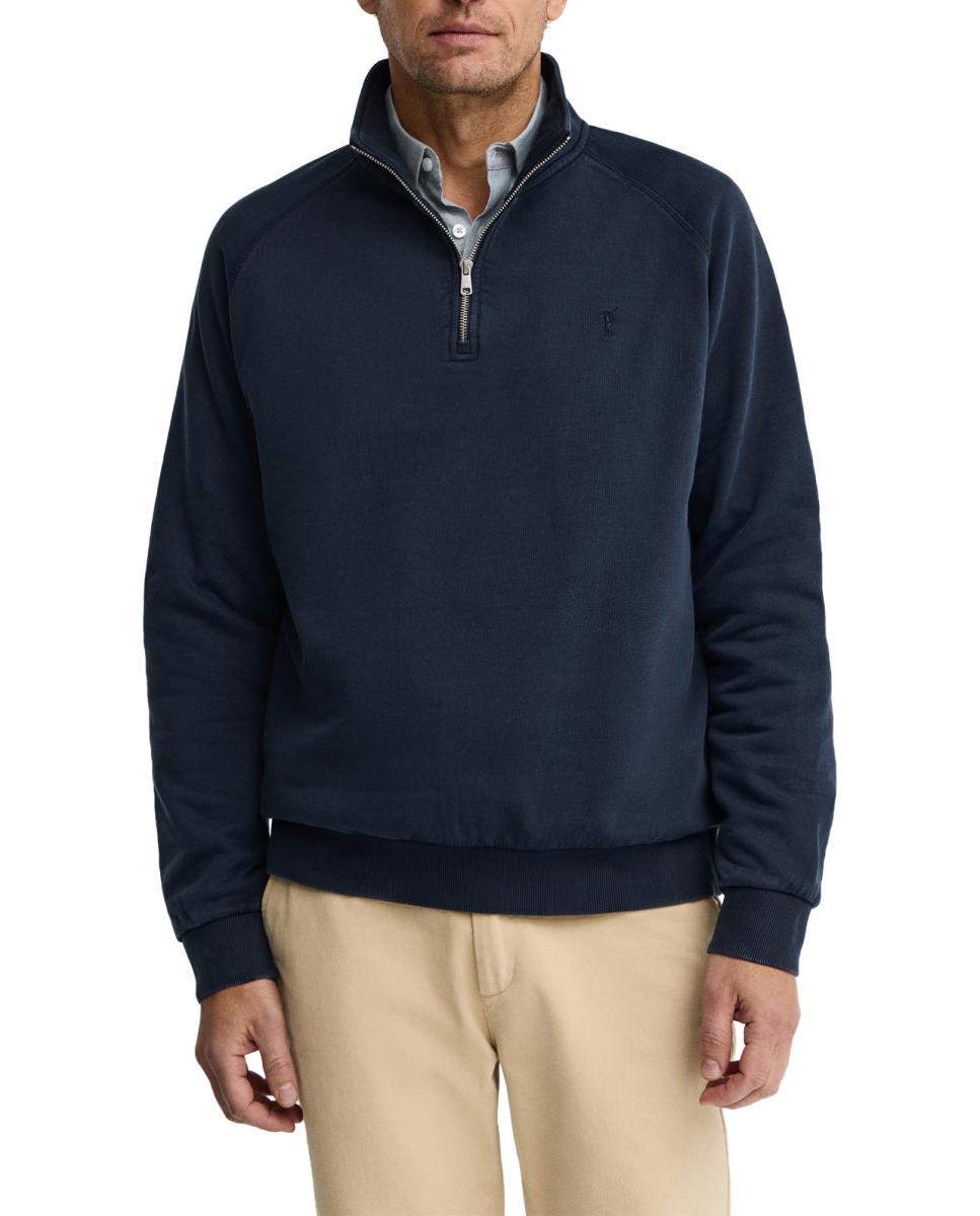 Imagen 0 de Sudadera de hombre con corte recto, cuello alto y cremallera