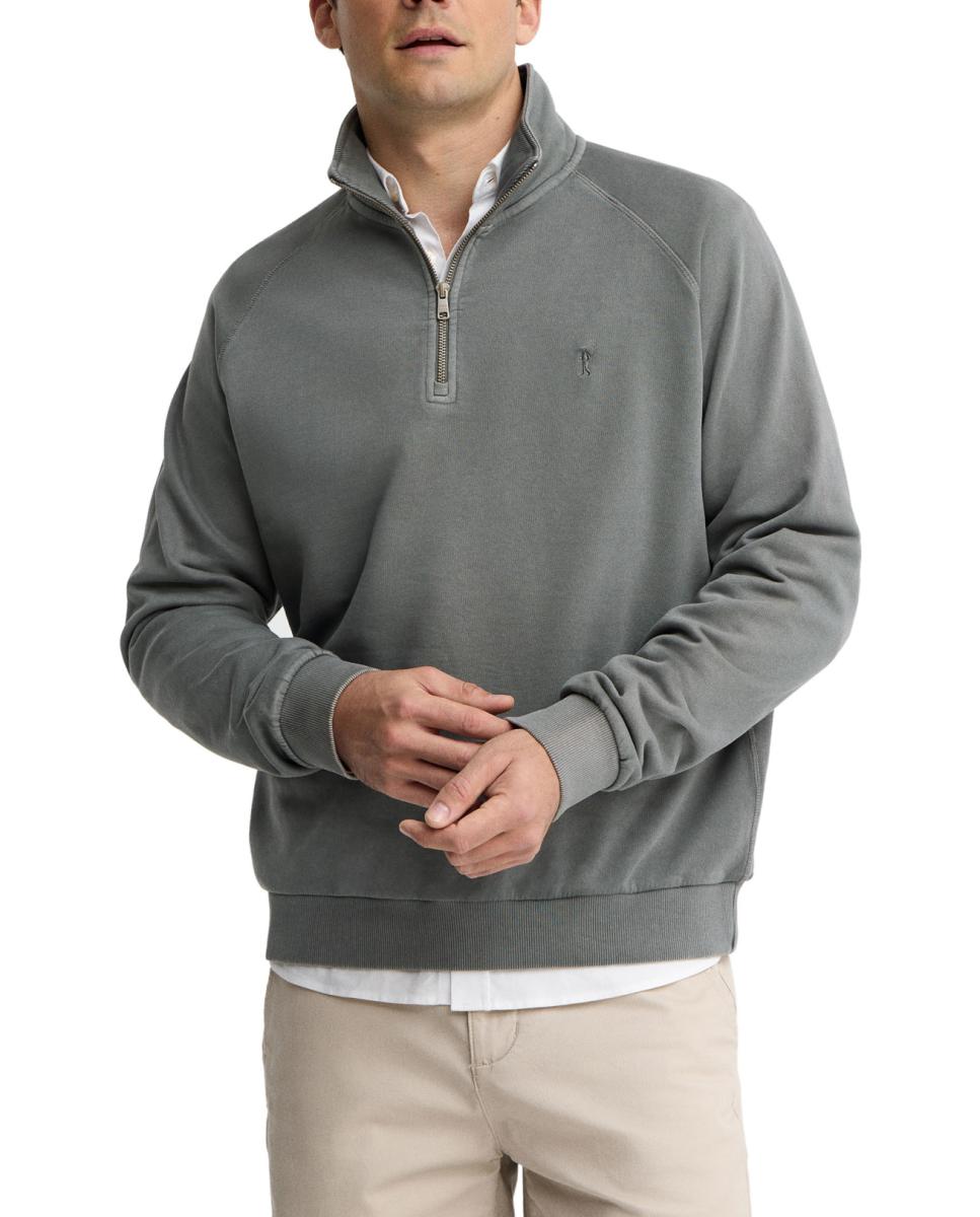 Imagen 0 de Sudadera de hombre con corte recto, cuello alto y cremallera