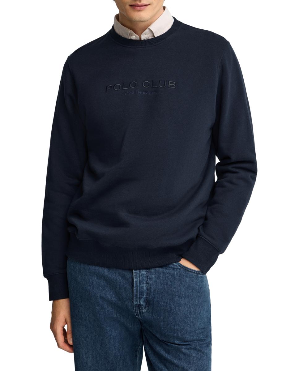 Imagen 0 de Sudadera de hombre de corte relajado con cuello redondo y manga larga