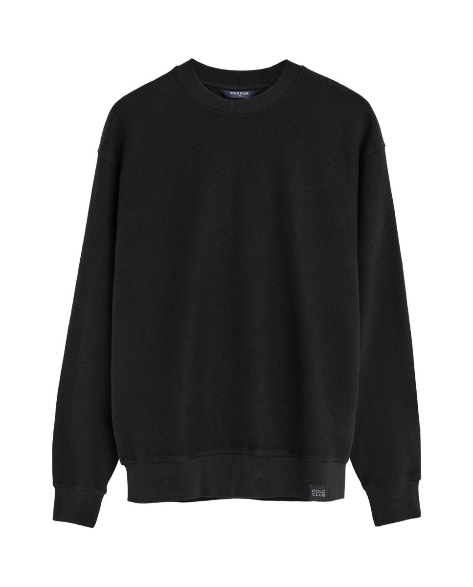 Imagen 0 de Sudadera de hombre de corte amplio con cuello redondo y manga larga
