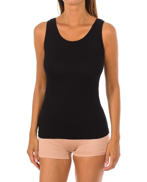 Imagen 0 de Camiseta Interior Mujer Tirantes Anchos de Bambú Q701