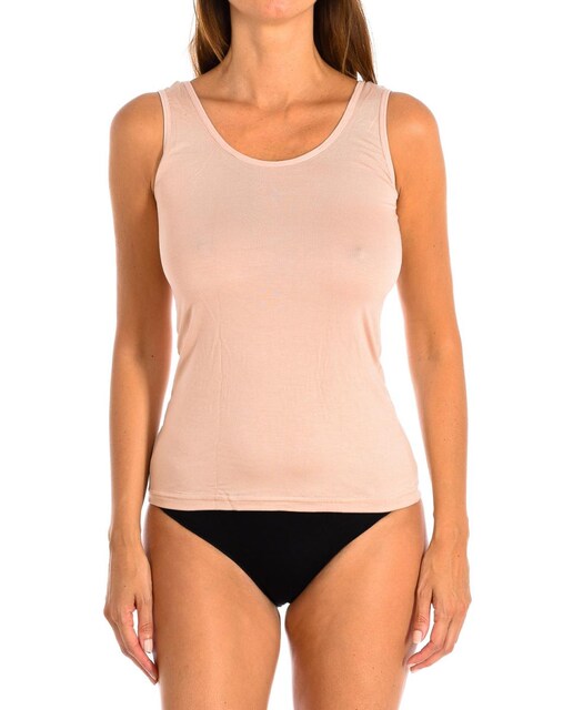 Imagen 0 de Camiseta Interior Mujer Tirantes Anchos de Bambú Q701