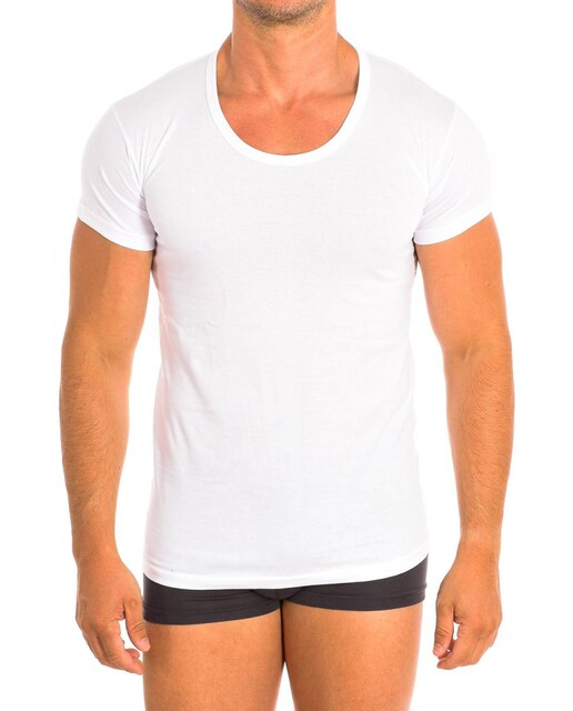 Imagen 0 de Camiseta Interior Hombre Manga Corta de Algodón Q1002