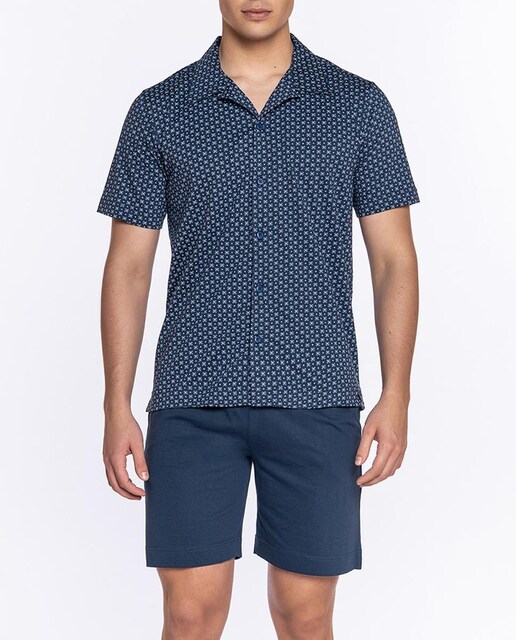Imagen 0 de Pijama de hombre corto de algodón 100%
