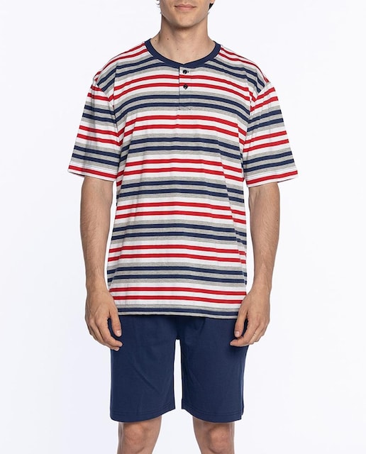 Imagen 0 de Pijama de hombre corto de algodón 100%