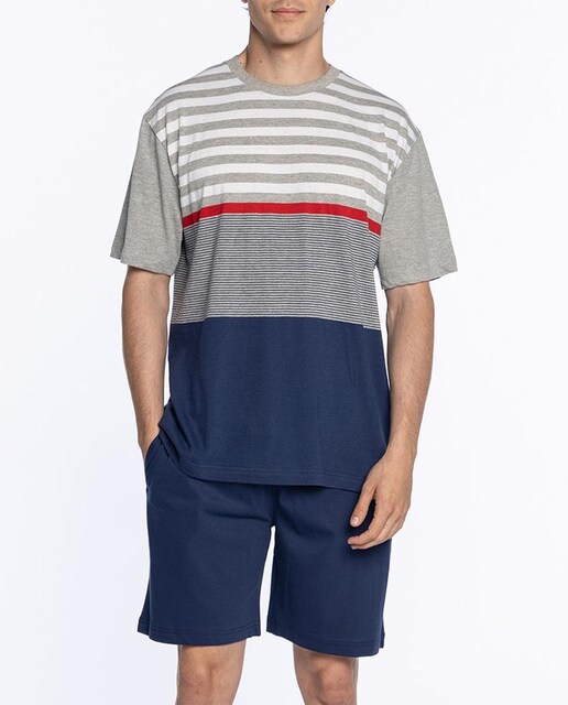 Imagen 0 de Pijama de hombre corto de algodón 100%