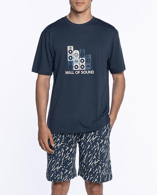 Imagen 0 de Pijama de hombre corto de bambu y algodón