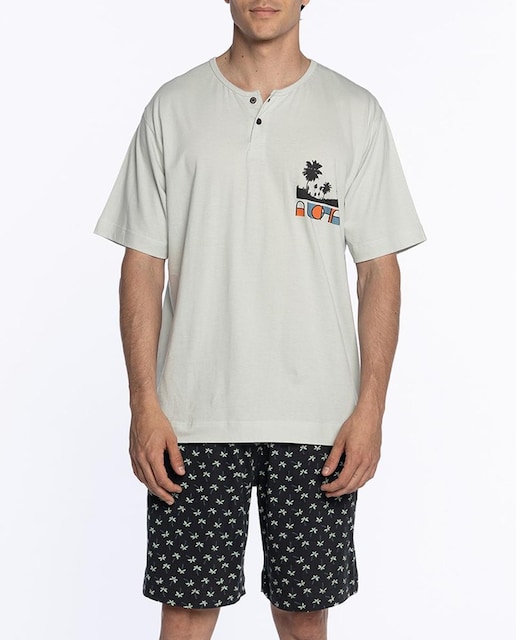 Imagen 0 de Pijama de hombre corto de algodón 100%