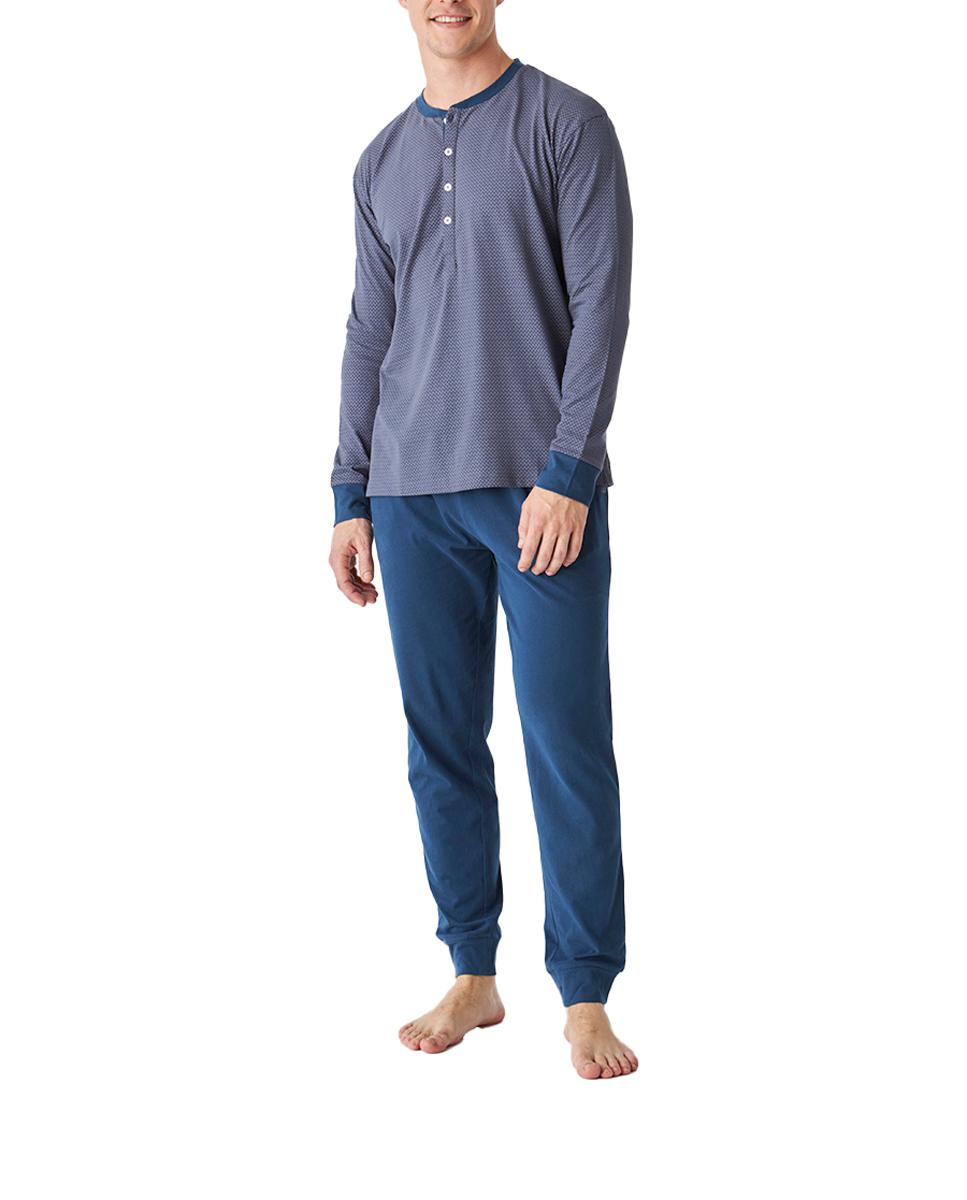 Imagen 0 de Pijama hombre algodón manga larga