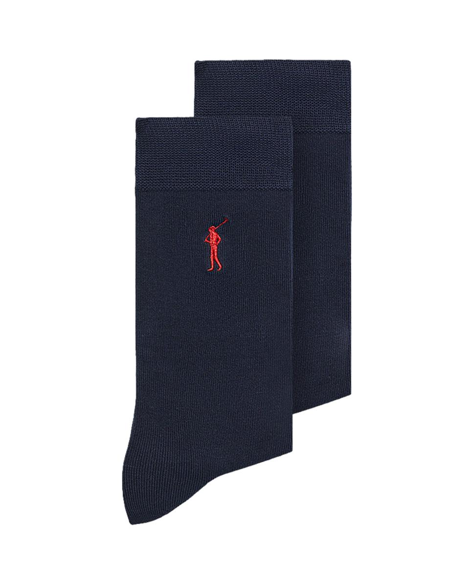 Imagen 0 de Pack de dos pares de calcetines de algodón para hombre con logo Polo Club