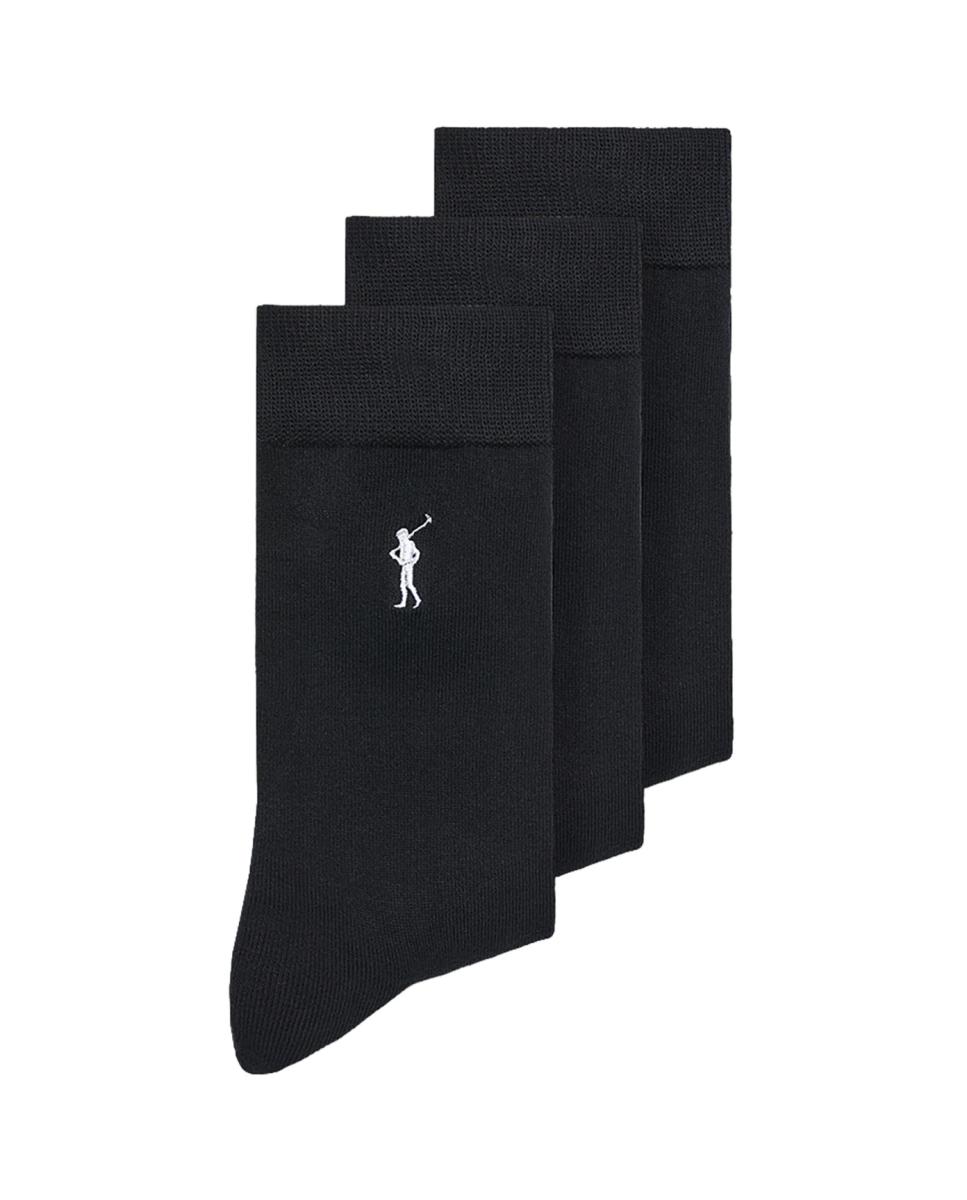 Imagen 0 de Pack de tres pares de calcetines de algodón para hombre con logo Polo Club