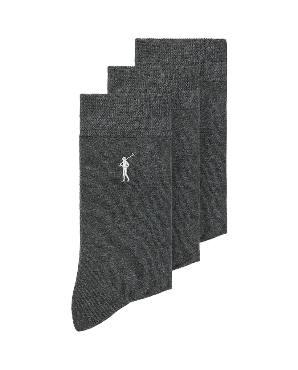 Imagen 0 de Pack de tres pares de calcetines de algodón para hombre con logo Polo Club