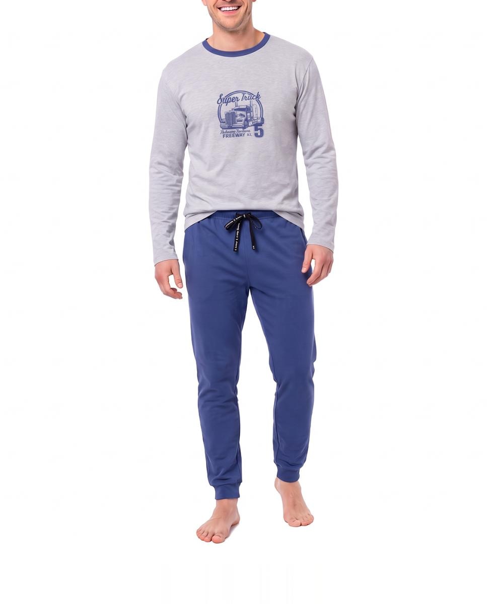 Imagen 0 de Pijama hombre algodón manga larga