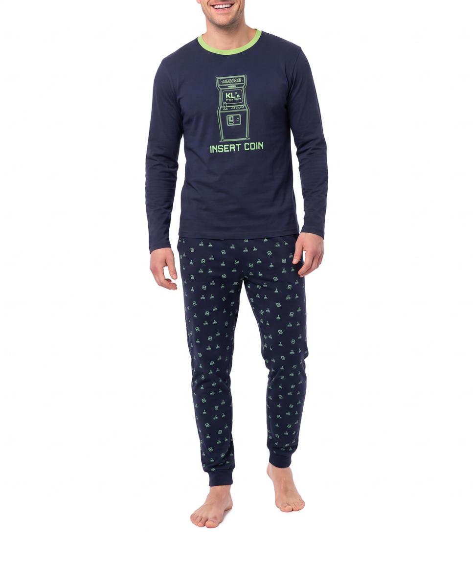 Imagen 0 de Pijama hombre algodón manga larga