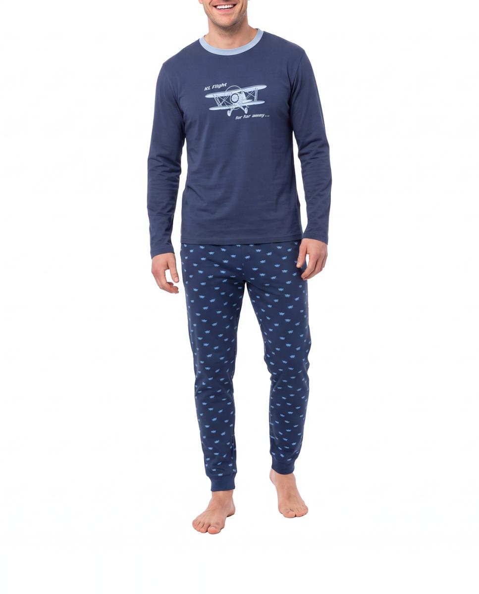 Imagen 0 de Pijama hombre algodón manga larga