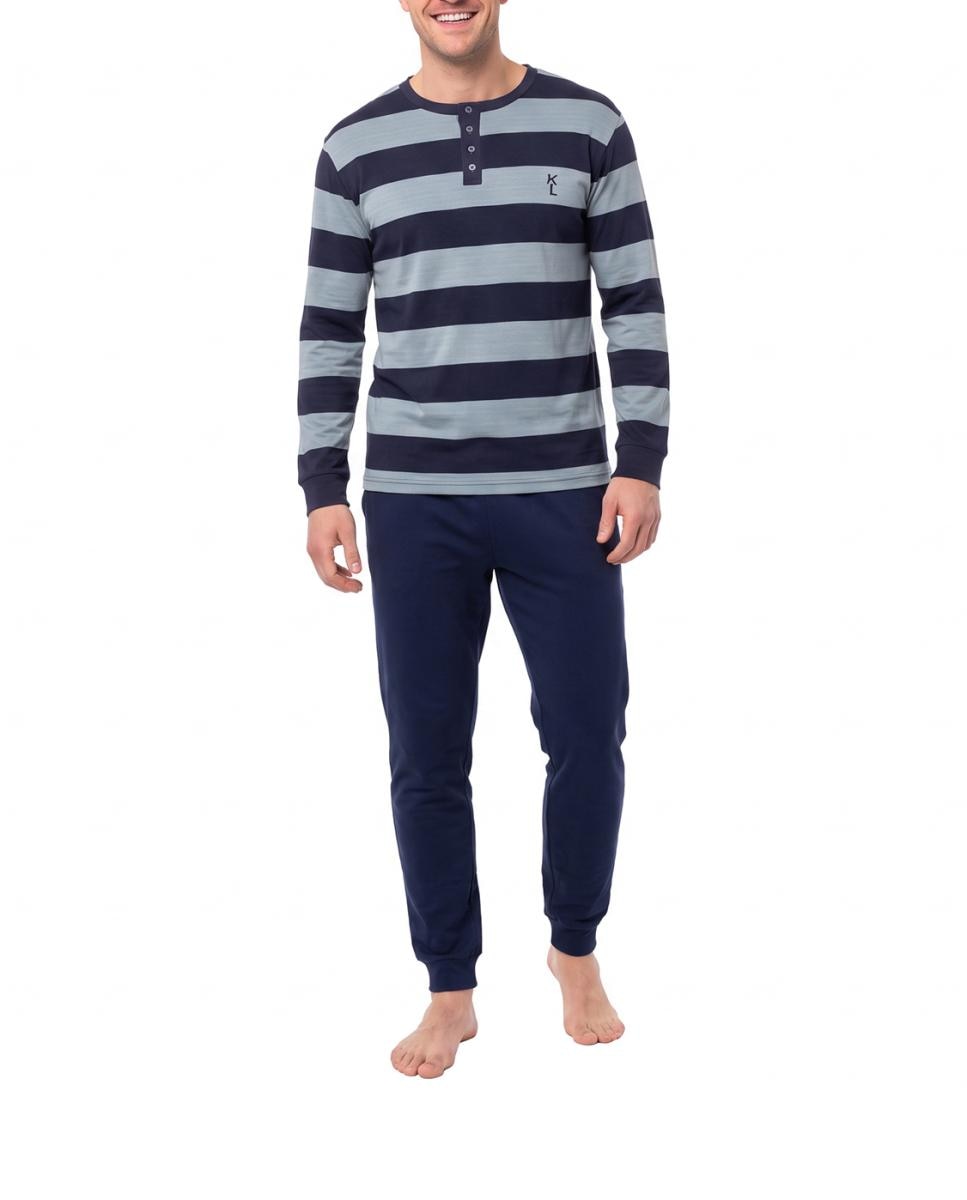 Imagen 0 de Pijama hombre algodón manga larga