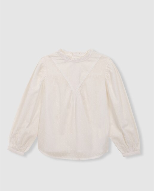 Imagen 0 de Camisa de niña de manga larga de plumeti