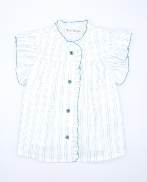 Imagen 0 de Blusa flor y raya