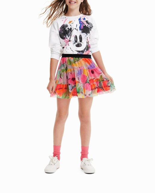 Imagen 0 de Minifalda tul floral de niña