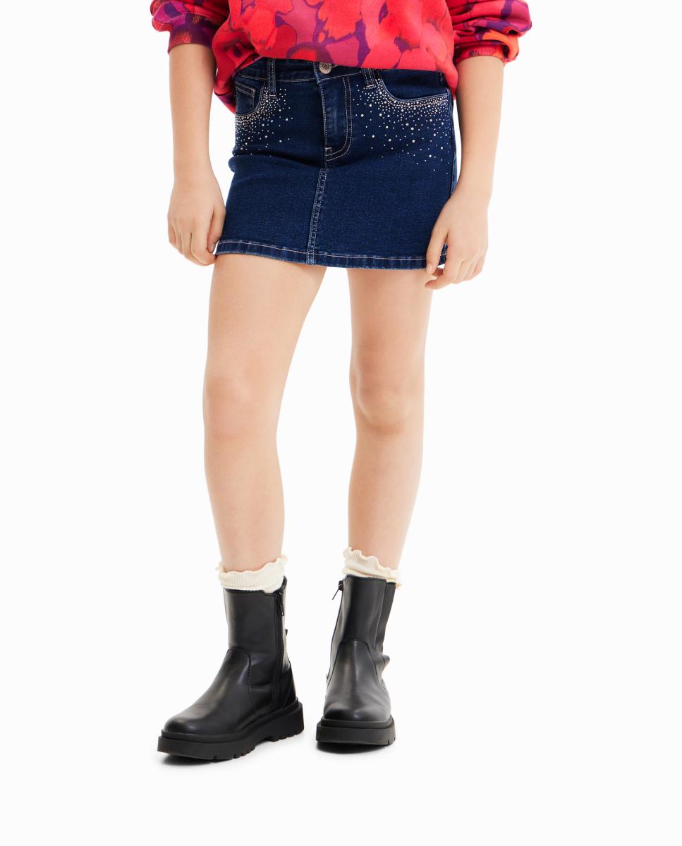 Imagen 0 de Minifalda vaquera strass