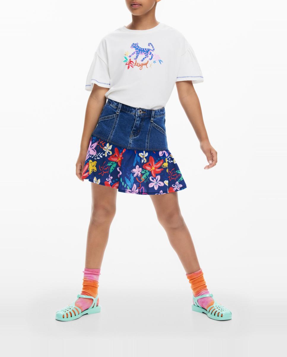 Imagen 0 de Falda denim volante