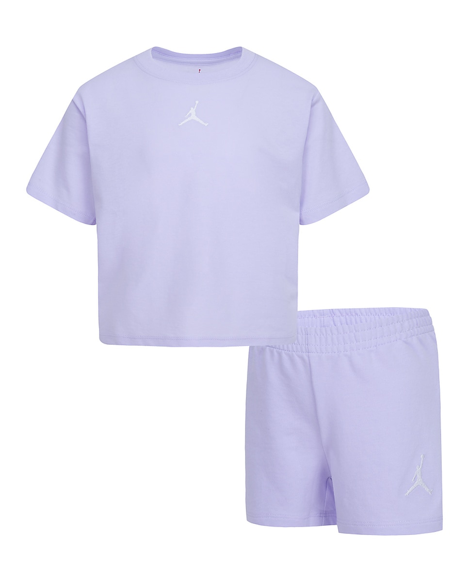Imagen 0 de Conjunto camiseta manga corta y pantalón corto deportivo para niña