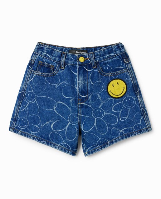 Imagen 0 de Shorts vaqueros Smiley® de niña