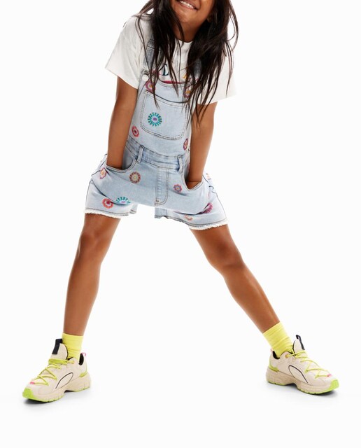 Imagen 0 de Peto vaquero bordados de niña