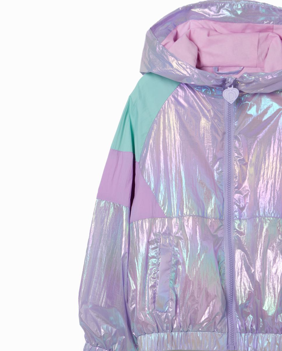Imagen 0 de Chaqueta patch iridiscente de niña
